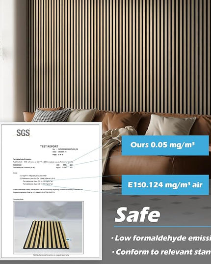 Art3d 2-Pack 48" x 24" Acoustic Wood Panels for Wall, Soundproof Wood Slat Panel for Wall and Ceiling, 3D Fluted Sound Absorbing Paneling for Interior Wall Decor, Living Room, Bedroom - Peach