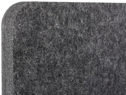 Stand Up Desk Store ReFocus Raw Freestanding Acoustic Desk Divider Privacy Panel to Reduce Noise and Visual Distractions (Anthracite Gray, 23.6" x 62")