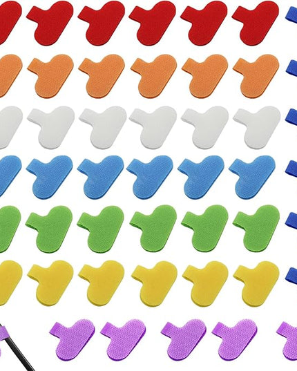 48 Pcs Cable Labels, 8 Colors Write On Cord Labels Self-Adhesive Nylon Wire Labels Identification Tags for Electronic Computers Cable Management