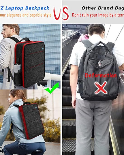 ZINZ Slim & Expandable Laptop Backpack Water Resistant Travel Backpack Compatible with MacBook Air/Pro 13-14 inch XPS 13 Surface 13.5" and Most 13-14 inch NoteBooks,B01RD01