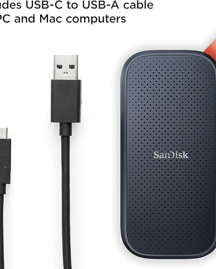 SanDisk 1TB Portable SSD - Up to 800MB/s, USB-C, USB 3.2 Gen 2, Updated Firmware - External Solid State Drive - SDSSDE30-1T00-G26