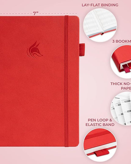 Clever Fox Planner Large – Undated Weekly & Monthly Planner for Productivity, Time Management & Goals – Organizer Journal – 7x10” (Red)