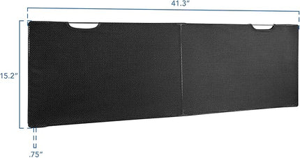 MOUNT-IT! Under Desk Privacy Panel for Sit Stand Workstations [41 Inches Wide], with Cable Management and Organizer Pockets, Modesty Desk Skirt for Home and Office (Black)