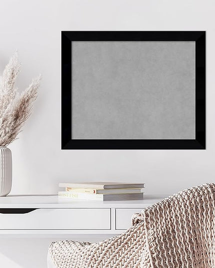Amanti Art Black Framed Magnetic Board 19x23 Small Vision Board for use with Magnets, 100% Metal Sheet to Display Items as Office Decor or for Home Organization in mudroom, Kitchen or Kids Room