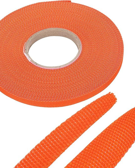 MECCANIXITY Braided Cable Sleeves Heat Shrinkable Fabric Sleeving, 1/4" 60ft Orange 2:1 Ratio Heat Shrinkable Cord Protector for Harness Cable, Network Cable Protection, Cable Management