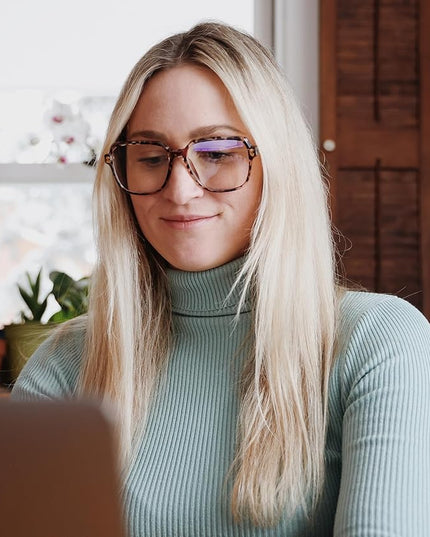 VISOONE 2 Pack Oversized Blue Light Blocking Glasses with Chic Square TR90 Frame and Metal Temple for Women Men REMY