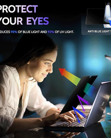 Peslv Privacy Screen for 13.5 Inch Surface Book 3/2/1, MagicSuction™ Removable Anti Spy Black Protector, Glare Blue Light Filter for Microsoft Laptop Computer Monitor