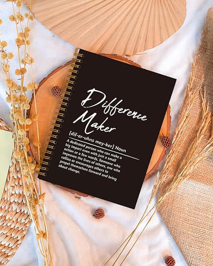Difference Maker Gift Notebook Journal, Cool Gifts for Bosses Coworkers, Boss Gifts, Thank You Gifts for Women Men Employee Teacher, Appreciation Gifts for Boss Leader Mentor Manager Coach(5.5'' X 8.3'')