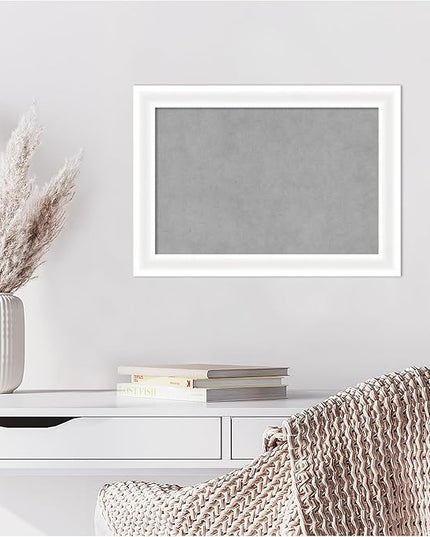 Amanti Art White Framed Magnetic Board 15x21 Small Vision Board for use with Magnets, 100% Metal Sheet to Display Items as Office Decor or for Home Organization in mudroom, Kitchen or Kids Room