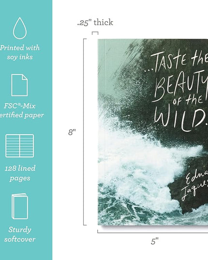 Compendium Softcover Journal - Taste the beauty of the wild. – A Write Now Journal with 128 Lined Pages, 5″W x 8″H
