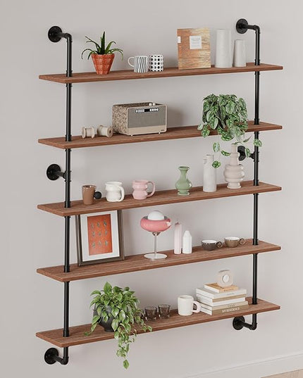 Floating Shelves for Wall Living Room Shelves Bookshelf Industrial Pipe Shelving Shelf Real Wood Planks 36 inch Rustic Wall Shelves Hanging Bookshelves Farmhouse Kitchen Bar Shelving