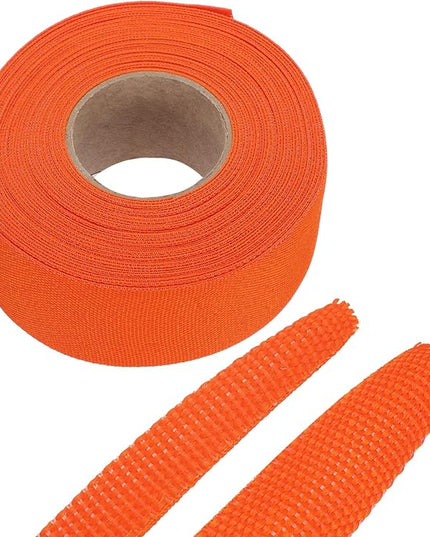 MECCANIXITY Braided Cable Sleeves Heat Shrinkable Fabric Sleeving, 1 3/8" 40ft Orange 2:1 Ratio Heat Shrinkable Cord Protector for Harness Cable, Network Cable Protection, Cable Management