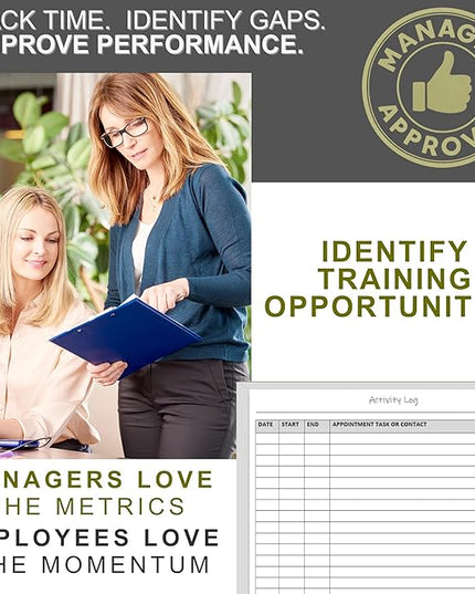 Activity Log Notepads(2 Pack, 50 Pages Each) Pad Planners to List a Task, Action or Contact. A Versatile Work Tool to Track Time & Office Productivity. 8.5 X 5.5, A5 Sheets. Made in the USA.