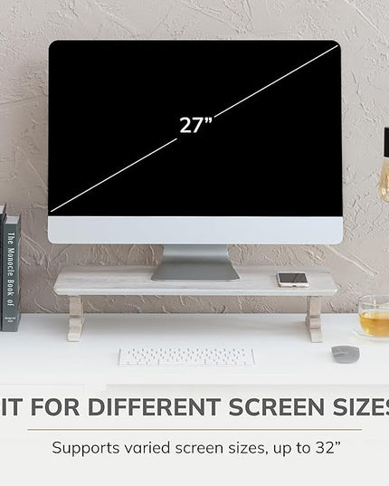 Anji Mountain Monitor Stand - Desktop Organizer & Laptop Riser, Ergonomic Monitor Riser, Space-Saving Monitor Stand for Desk, Durable Construction, Easy Assembly, Ideal for Home & Office