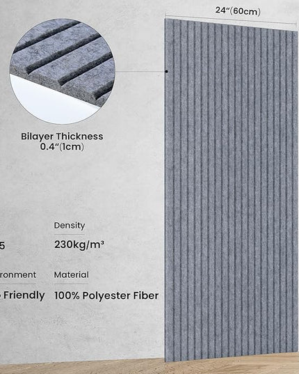 10 Pack Large Acoustic Panels,48 x 24 x 0.4 Inch Sound Proof Foam Panels for Walls，Premium Noise Dampening Panels,Sound Panels for Media Room, Office and Studio,African Gray