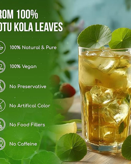 FreshDrinkUS, Premium Gotu Kola Leaves (Centella asiatica) | 8 oz Dried Loose Leaf | Naturally Mild & Earthy Herbal Tea – Premium Quality Leaves. Sugar-Free. Caffeine-Free. Vegan