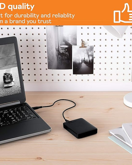 WD 4TB Elements Portable External Hard Drive for Windows, USB 3.2 Gen 1/USB 3.0 for PC & Mac, Plug and Play Ready - ‎WDBU6Y0040BBK-WESN