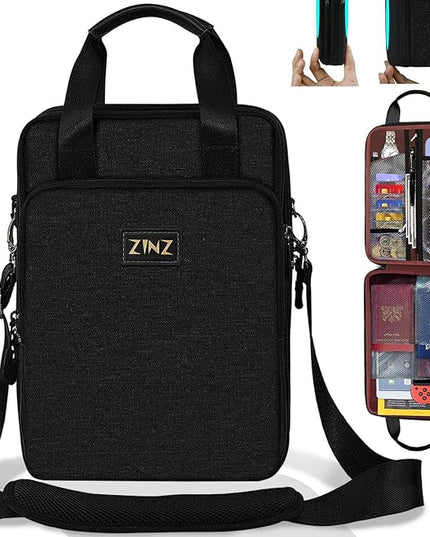 ZINZ Slim & Expandable Case 12.9 13 inch Travel Laptop Shoulder Bag for MacBook Air 13" M4/M3/M2/M1, MacBook Pro 13" M2/M1, iPad Pro 12.9"/13"/11", iPad Air 13",B01K01