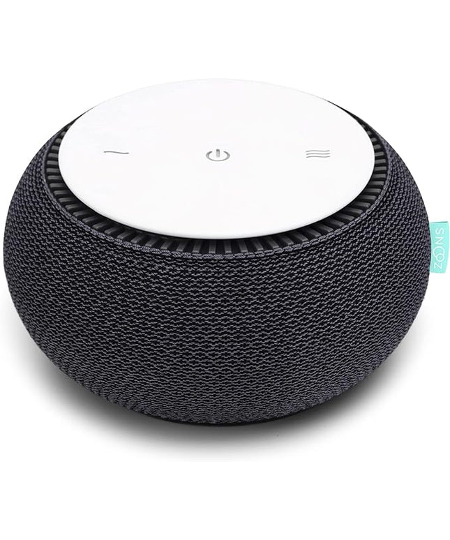 SNOOZ Smart White Noise Sound Machine - Real Fan Inside for Non-Looping White Noise, Sleep Aid for Adults, Travel, Sleeping, Bedroom, Portable, Baby Registry Essential - Charcoal