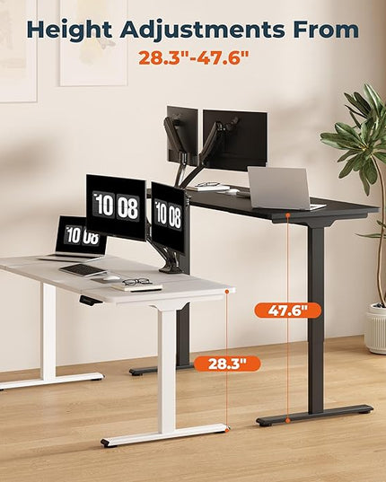 Dual Motor Standing Desk, Large Stand Up Desks, 79x31 Inches Electric Sit Stand Desk, 4 Memory Preset Adjustable Height Home Office Desk (Black)