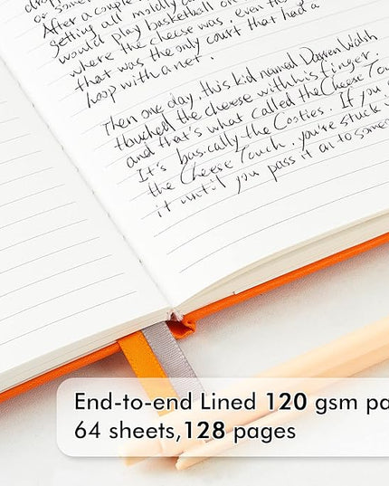 feela Notebooks Journals Bulk, Hardcover Notebook Classic Ruled Journal Set with Pen Holder for School Business Work Travel Writing, with 12 Black Pens, 120 GSM, 5.1”x8.3”, 12 Pack, A5, Solid Colors
