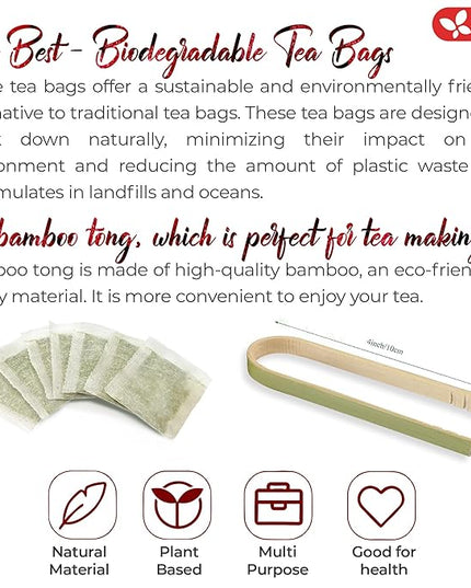 FreshDrinkUS, Premium 40 Hibiscus Flowers Tea Bags, 100% Natural, Pure from Hibiscus Flowers. Loose Flower Herbal Tea. No Sugar, No Caffeine, No Gluten, Vegan.