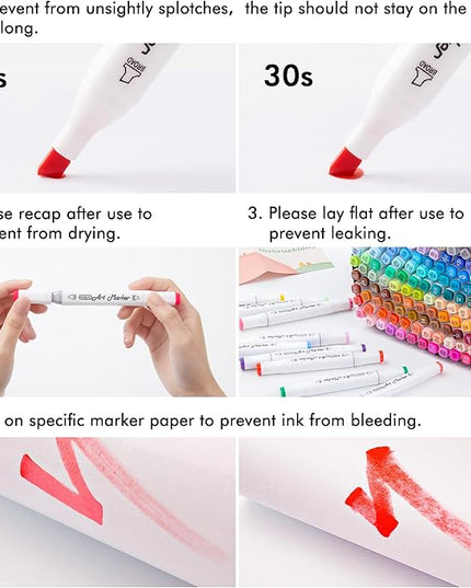 172 Colors Alcohol Based Dual Tip Art Markers, 171+1 Blender Permanent Marker Pens Plus 1 Marker Pad 1 Case Perfect for Kids Adult Artist Coloring Books Drawing Sketching and Card Making