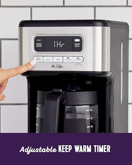 Mr. Coffee 14 Cup Programmable Coffee Maker Stainless Steel