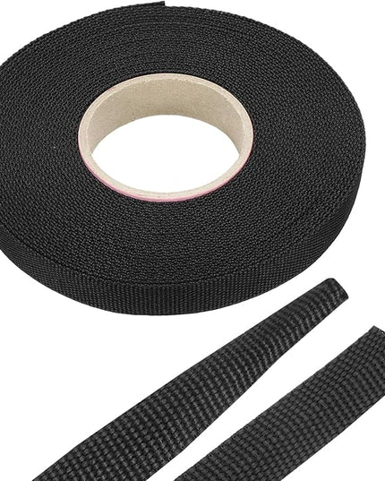 MECCANIXITY Braided Cable Sleeves Heat Shrinkable Fabric Sleeving, 1/2" 40ft Black 2:1 Ratio Heat Shrinkable Cord Protector for Harness Cable, Network Cable Protection, Cable Management
