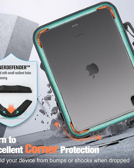 MoKo 9-11 Inch 360° Protective Tablet Sleeve Bag, Fits 11 inch iPad Air M3, iPad A16 2025, Pro 11 M5, iPad 10/9/8/7th, Tab S8/S9 11, Multifunctional Bag with Shoulder and Headphone Port, Light Gray