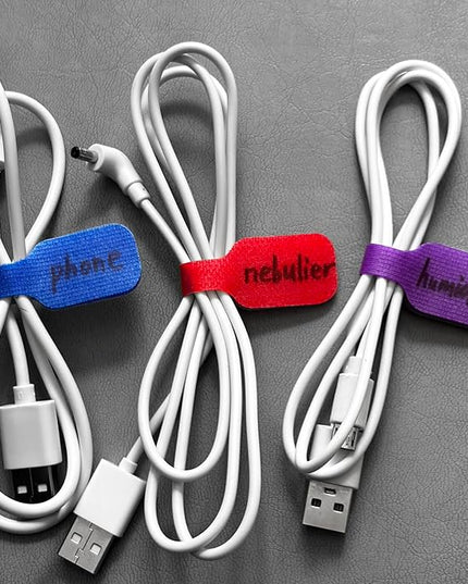 30 Pcs Multi-Color Cable Labels, Write On Cord Wire Labels, Electronic Cable Identification Tags for Electronics, Computers Cable Management and Identification, Assorted Colors