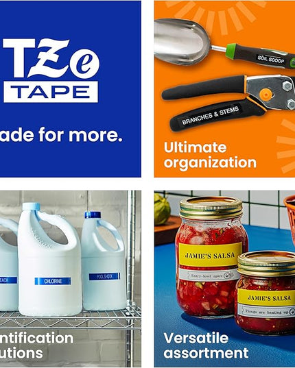 Brother Genuine P-Touch TZe Black Print on Yellow Label Tape (TZe661), Laminated,1-1/2in x 26.2ft (36mm x 8m), for Select P-Touch Label Makers, Durable, Water-Resistant, Indoor/Outdoor Use