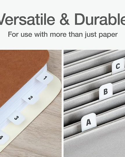 Redi-Tag Laser Index Tabs, Divider Tabs, Permanent Adhesive Index Labels, Customizable Divider Labels, 7/16" x 1", White, 180 Tabs, (B33001)