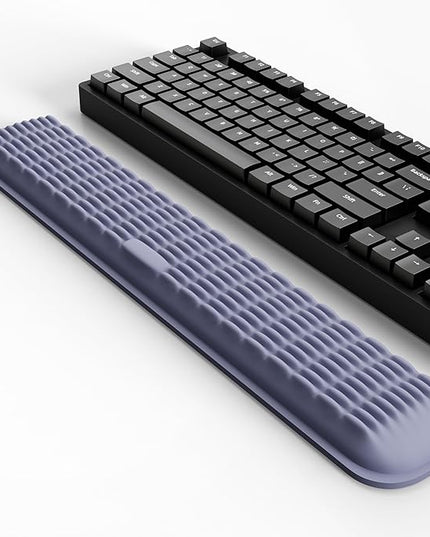 MEKASS Keyboard Wrist Rest, Soft Memory Foam Wrist Support for Keyboard, Keyboard Hand Rest Pad for Wrist Pain Relief, Keyboard Wrist Guard for Long Hours of Work, Gaming, Studying（Gray）