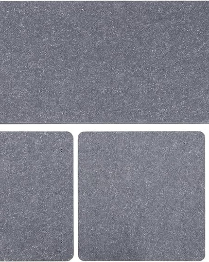 3 Pack Polyester Desk Dividers, Soundproof Room Divider Office Furniture Partitions Desk Panel with Clamps, Stand Up Freestanding Desk Privacy Panel for Office Classroom(59.1"x23.8"+23.8"x23.8")