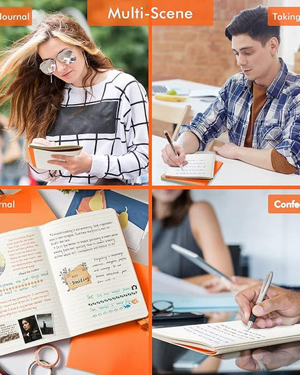 feela 16 Pack Soft Cover Journal Bulk, Lined Notebooks College Ruled for Work for Women Girl Writing, Blank Travel Journal Note Taking Notebook School Business Supplies, 8.2” x 5.5”, A5, Orange