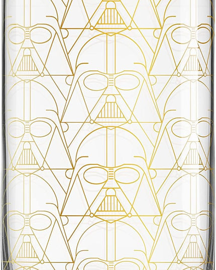 JoyJolt Star Wars Glassware. 'Deco' Highball Glasses Set of 4, 13.5oz Star Wars Glasses. Highball Glass Tumbler with Darth Vader in a Retro Crystal Glass Cup. Tall Drinking Water Glasses For Kitchen