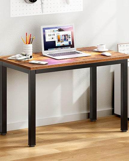 DlandHome 31.5 Inches Small Computer Desk for Home Office Writing Table for Small Spaces Study Table Laptop Desk (Retro)