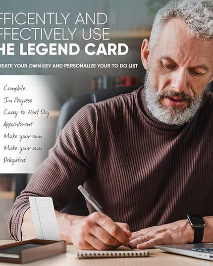 Undated Daily Productivity To Do List Cards - 60 To-Do List Cards, 10 Goal Setting Cards - Daily Checklist Cards and Note Pads - Simple and Effective Analog System