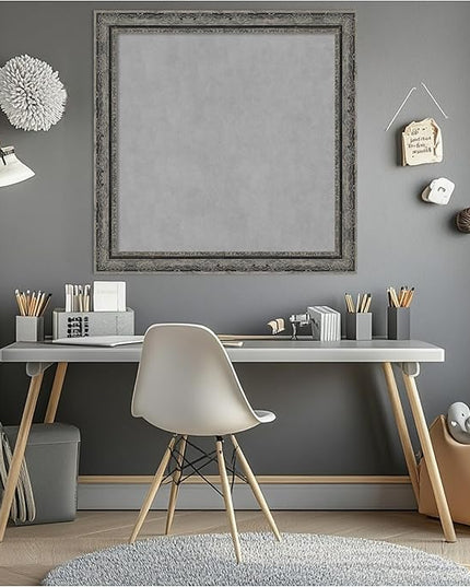 Amanti Art Black Framed Magnetic Board 28x28 Medium Vision Board for use with Magnets, 100% Metal Sheet to Display Items as Office Decor or for Home Organization in mudroom, Kitchen or Kids Room
