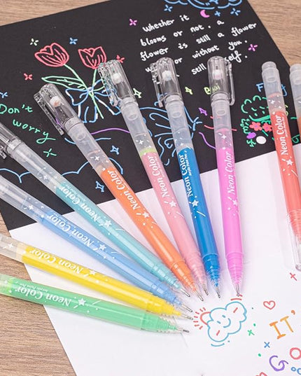 SASPOO Acrylic Gel Pens for Drawing,Colors Gel Paint Pens Ultra Fine ST Point 1.0, Set of Acrylic Marker Pens Color Ink for Journaling, Crafts Art Supplies (24)