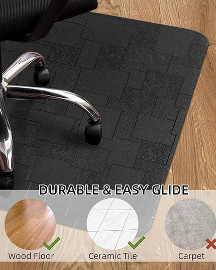 Office Chair Mat for Hard Floor, 48x36 inches Computer Chair Mat, Multi-Purpose Desk Floor Protector for Work, Home, Gaming