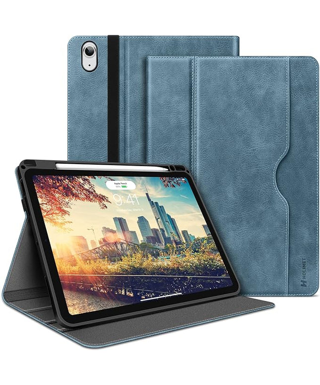 H HOLIMET Case for iPad Air 11 Inch M3/M2 (2025/2024)/iPad Air 4th/5th Generation 10.9-inch with Pencil Holder Pocket Typing Angle Auto Sleep/Wake Muti-Stand Vegan Leather