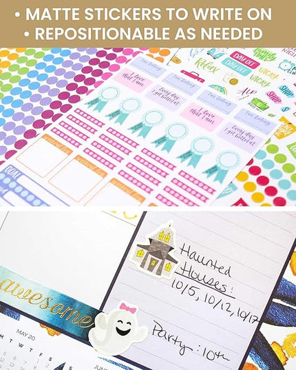 Bloom Daily Planners Planner Sticker Value Pack (13 Unique Sheets / 1,000+ Stickers) - New Variety Assortment Bundle for Planning & Decorating