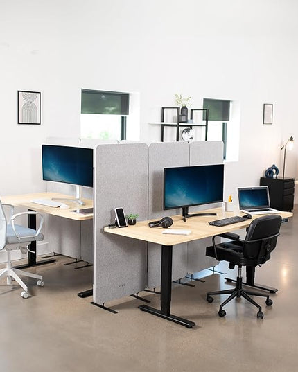 VIVO Freestanding 72 x 56 inch Privacy Panel, Cubicle Divider, Acoustic Wall Partition, x3 24 inch Panels, Gray, PP-3-S072G
