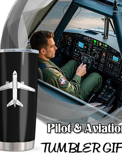 Pilot Gifts, Aviation Gifts, Best Pilot/Airplane/Aviation Gift for Men/Women, Aviation Gift for Pilots, Aviation Lover Thing, Pilots Present Aviation Men Tumbler 20oz