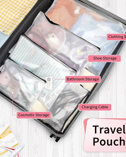 Umriox Zipper Pencil Pouches, 9.2 x 4.7 in (Black, 12 Pack), Pencil Pouches Bulk, Clear Pencil Pouch for Office Supplies Cosmetics Travel Accessories