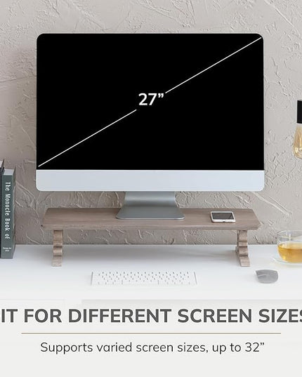 Anji Mountain Monitor Stand - Desktop Organizer & Laptop Riser, Ergonomic Monitor Riser, Space-Saving Monitor Stand for Desk, Durable Construction, Easy Assembly, Ideal for Home & Office
