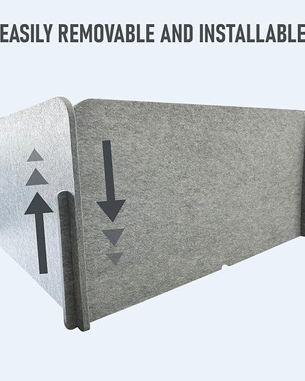 29.1"x22.8"x1.2" Acoustic Desk Divider, Sound Absorbing, Freestanding Soundproof Privacy Panel, Reduce Noise, Increase concentration, Made from High Quality Polyester (U-Shaped)