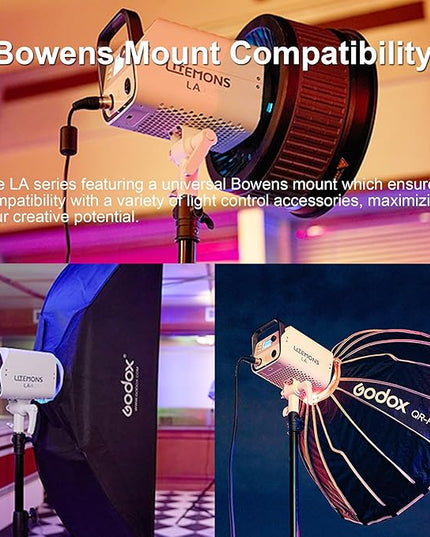 Godox LA300R RGB Video Light 330W Full-Color LED Light,Support NFC and APP Control for Video Photography & Vlogging (Black)